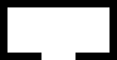 Line drawing of the Egyptian hieroglyph for a house: a rectangle open along its lower edge.